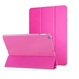 Coverzone iPad için 10.2 için Kılıf 9. 2019 Nesil A2200&A2198 uyumlu Şeffaf Arka Kapak Smart Cover Katlanabilir Standlı Darbe Emici Koruyucu Slim Tablet Kılıfı Akıllı Uyku Özellikli Pembe