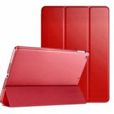 Coverzone iPad için 10.2 için Kılıf 9. 2020 Nesil A2428&A2429 uyumlu Şeffaf Arka Kapak Smart Cover Katlanabilir Standlı Darbe Emici Koruyucu Slim Tablet Kılıfı Akıllı Uyku Özellikli Kırmızı