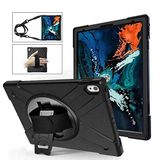 Coverzone iPad Mini 2-3 ile Uyumlu Kılıf El Tutamaçlı Standlı Full 360 Koruma Z-Defender Rugged Tablet Kılıf Siyah