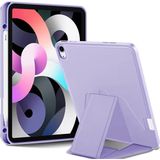 CoverZone iPad Pro 11 2022 ile Uyumlu Kılıf Lüks Kadife Iç Kaplamalı iPad Pro 11 2022 Suni Deri, Mıknatıslı V- Stand Tablet Arka Kapak - Lila