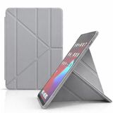 Coverzone iPad Pro 13 ile uyumlu 2024 Kılıf Kalem Koyma Bölmeli Stand Olan Uyku Modlu Suni Deri, A2925 A3360-A3361-A2926Yarı transparan Silikon Arka Yüzey ergonomik yapılı, Attravtive Smart Cover Gri