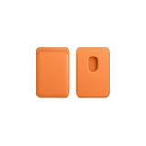 Coverzone iPhone 11-12-13-14-15-16-17 Serileri ile Uyumlu Magsafe Mıknatıslı Kartlık Deri Cüzdan Kartlık Turuncu