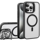Coverzone iPhone 11 ile uyumlu Kamera Lens Hediyeli Aparatlı Stand Olabilen Magsafe ile uyumlu Adventure Kamera Korumalı Kılıf Şeffaf Full Color Magnetic Wireless Telefon Kılıf Siyah