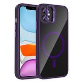 Coverzone iPhone 11 ile Uyumlu Z-Etro MagSafe Wireless Şarj Destekli, Güçlü Manyetik Tutucu, Stand Olabilen, Kamera Lens Hediyeli Koruyucu Kılıf Derin Mor