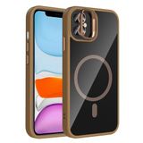 Coverzone iPhone 11 ile Uyumlu Z-Etro MagSafe Wireless Şarj Destekli, Güçlü Manyetik Tutucu, Stand Olabilen, Kamera Lens Hediyeli Koruyucu Kılıf Desert Titanyum