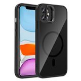 Coverzone iPhone 11 ile Uyumlu Z-Etro MagSafe Wireless Şarj Destekli, Güçlü Manyetik Tutucu, Stand Olabilen, Kamera Lens Hediyeli Koruyucu Kılıf Siyah