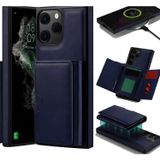 Coverzone iPhone 12 Pro ile uyumlu Deri Kılıf Magsafe ile uyumlu Wallet 2 in 1 Çıkarabilir Kart Tutucu Mıktanıslı Stand olabilen Phone case Deri Kapak Wireless Şarj Özellikli Lacivert