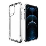 Coverzone iPhone 12 Pro ile uyumlu Kılıf ClearSafeguard T-Max Silikon Kapak Şeffaf