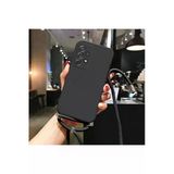 CoverZone iPhone 12 Pro İpli Boyun Askılı Silikon Kadife İç Yüzeyli Epiphany Siyah Cep Telefonu Kılıfı