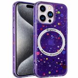 Coverzone İPhone 12 Pro Max ile Uyumlu Animasyonlu Kablosuz Şarj Destekli Şeffaf Telefon Kılıfı,Konfeti Desen, Darbe Emici Köşe,Kamera Koruyucu Çerçeve, İnce ve Hafif ÖC-1 Tasarım-Mor