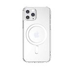 Coverzone iPhone 12 Pro Max ile uyumlu Kılıf Şeffaf, Wireless Magsafe ile uyumlu Silikon Kapak Kamera Koruma Çıkıntılı Kılıf, Şeffaf