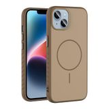 Coverzone iPhone 13 İle Uyumlu Kamera Lens Korumalı Kılıf Magsafe Uyumlu Kablosuz Şarj Özellikli Tea Silikon Telefon Kılıfı Gold