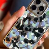Coverzone iPhone 13 ile Uyumlu Leopar Desenli Şeffaf Kılıf Parlak ve Şık Tasarım Darbe Emici Koruma 2mm Kamera Korumalı Arka Kapak No 4