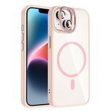 Coverzone iPhone 13 ile Uyumlu Z-Etro MagSafe Wireless Şarj Destekli, Güçlü Manyetik Tutucu, Stand Olabilen, Kamera Lens Hediyeli Koruyucu Kılıf Pembe