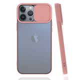 Coverzone iPhone 13 Pro İle Uyumlu Darbe Koruyucu Kamera Korumalı Prm Smooth Window Pembe