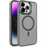 Coverzone iPhone 13 Pro Max ile uyumlu Kamera Lens Aparatlı Stand Olabilen Magsafe ile uyumlu Kamera Korumalı Şeffaf Full Color Magnetic Wireless Telefon Kılıfı (Titanyum, iPhone 13 Pro Max)