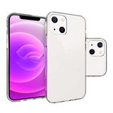 Coverzone iPhone 14 ile uyumlu Kılıf Süper Esnek Yapılı Pürüzsüz Toz ve Kirden Koruyan Silikon iPhone 14 ile uyumlu Süper Şeffaf Kapak.