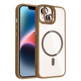 Coverzone iPhone 14 ile Uyumlu Z-Etro MagSafe Wireless Şarj Destekli, Güçlü Manyetik Tutucu, Stand Olabilen, Kamera Lens Hediyeli Koruyucu Kılıf Desert Titanyum