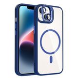 Coverzone iPhone 14 ile Uyumlu Z-Etro MagSafe Wireless Şarj Destekli, Güçlü Manyetik Tutucu, Stand Olabilen, Kamera Lens Hediyeli Koruyucu Kılıf Lacivert