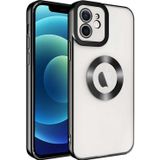CoverZone iPhone 14 Kamera Korumalı Logo Gösteren Colored Z-Omega Siyah Cep Telefonu Kılıfı