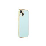 CoverZone iPhone 14 Plus Gold Kenar Pastel Renkli Halcyon Z-Bark Rosegold Cep Telefonu Kılıfı