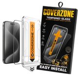 Coverzone İPhone 14 Pro İle Uyumlu Flexible Cam Ekran Koruyucu 3D Tam Kapsama Kolay Kurulum Aparatlı Easy İnstall 9H Sertlik Çizilmeye Dayanıklı Pürüzsüz Dokunuş