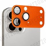 Coverzone iPhone 14 Pro Max ile uyumlu 17 Pro Max Görünümlü Lens Koruyucu Tarzı Metal Çerçeve, Yüksek Koruma, Lens Kapsama, Darbelere Dayanıklı, Kolay Takılabilir, Kamera Lens Koruması Turuncu HSK-19