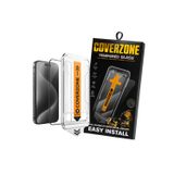 Coverzone İphone 14 Pro Max İle Uyumlu Cam Ekran Koruyucu 3D Tam Kapsama Kolay Kurulum Aparatlı