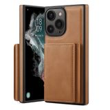 Coverzone iPhone 14 Pro Max ile uyumlu Deri Kılıf Magsafe ile uyumlu Wallet 2 in 1 Çıkarabilir Kart Tutucu Mıktanıslı Stand olabilen Phone case Deri Kapak Wireless Şarj Özellikli Kahverengi