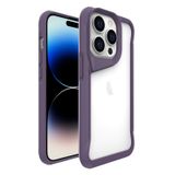 Coverzone iPhone 14 Pro Max ile uyumlu Kılıf ClearSafeguard T-Max Silikon Kapak Derin Mor