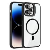 Coverzone iPhone 14 Pro Max ile Uyumlu Z-Etro MagSafe Wireless Şarj Destekli, Güçlü Manyetik Tutucu, Stand Olabilen, Kamera Lens Hediyeli Koruyucu Kılıf Siyah
