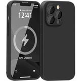 Coverzone iPhone 14 Pro Max Uyumlu Kamera Korumalı Silikon Kılıf - Soft ve Pürüzsüz Dış Yüzey, Ultra İnce, Esnek Arka Kapak - Siyah