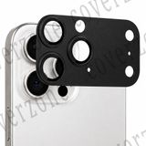 Coverzone iPhone 15 Pro ile uyumlu 17 Pro Görünümlü Lens Koruyucu Tarzı Metal Çerçeve, Yüksek Koruma, Lens Kapsama, Darbelere Dayanıklı, Kolay Takılabilir, Kamera Lens Koruması Siyah HSK-19