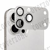 Coverzone iPhone 15 Pro Max ile uyumlu 17 Pro Max Görünümlü Lens Koruyucu Tarzı Metal Çerçeve, Yüksek Koruma, Lens Kapsama, Darbelere Dayanıklı, Kolay Takılabilir, Kamera Lens Koruması Gümüş HSK-19