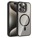 Coverzone iPhone 15 Pro Max ile Uyumlu Z-Etro MagSafe Wireless Şarj Destekli, Güçlü Manyetik Tutucu, Stand Olabilen, Kamera Lens Hediyeli Koruyucu Kılıf Siyah