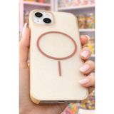 Coverzone iPhone 16 ile Uyumlu FrostLine Yarı Transparan Mat Logo Gösteren Soft Silikon Kılıf, İnce Tasarım, Darbe Emici Arka Kapak Koruma Çöl