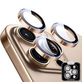 Coverzone İPhone 16 Pro / 16 Pro Max İle Uyumlu Kolay Kurulum Aparatlı Gerçek Safir Çizilmeye Ve Darbelere Dayanıklı Şık Kamera Lens Koruyucu Cam Çöl Titanyumu CS-1