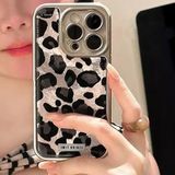 Coverzone iPhone 16 Pro Max ile Uyumlu Leopar Desenli Şeffaf Kılıf Parlak ve Şık Tasarım Darbe Emici Koruma 2mm Kamera Korumalı Arka Kapak No 1