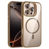 Coverzone iPhone 16 Pro Max ile Uyumlu Z-Etro MagSafe Wireless Şarj Destekli, Güçlü Manyetik Tutucu, Stand Olabilen, Kamera Lens Hediyeli Koruyucu Kılıf Desert Titanyum