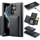 Coverzone iPhone 16E ile uyumlu Deri Kılıf Magsafe ile uyumlu Wallet 2 in 1 Çıkarabilir Kart Tutucu Mıktanıslı Stand olabilen Phone case Deri Kapak Wireless Şarj Özellikli Siyah