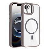 Coverzone iPhone 16E ile Uyumlu Z-Etro MagSafe Wireless Şarj Destekli, Güçlü Manyetik Tutucu, Stand Olabilen, Kamera Lens Hediyeli Koruyucu Kılıf Gri