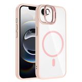 Coverzone iPhone 16E ile Uyumlu Z-Etro MagSafe Wireless Şarj Destekli, Güçlü Manyetik Tutucu, Stand Olabilen, Kamera Lens Hediyeli Koruyucu Kılıf Pembe