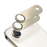 Coverzone iPhone 17 Air ile Uyumlu Kamera Lens Koruyucu Cam, HD Şeffaf Temperli Camera Lens Protector, Çizilmeye Dayanıklı Lens Cover, Metal Görünüm Çerçeveli Kamera Koruma (Gold, iPhone 17 Air)