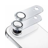 Coverzone iPhone 17 Air ile Uyumlu Kamera Lens Koruyucu Cam, HD Şeffaf Temperli Camera Lens Protector, Çizilmeye Dayanıklı Lens Cover, Metal Görünüm Çerçeveli Kamera Koruma (Gümüş, iPhone 17 Air)