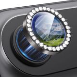 Coverzone İphone 17 Air İle Uyumlu Yüksek Kalite Parlak Elmas Desenli Taşlı Siyah Özel Tasarım Kamera Lens Koruyucu İDB-91