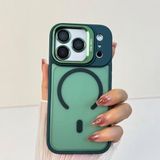 Coverzone iPhone 17 Air uyumlu Kamera Lens Aparatlı Stand Olabilen Magsafe ile uyumlu Kamera Korumalı Şeffaf Full Color Magnetic Wireless Telefon Kılıfı Yeşil
