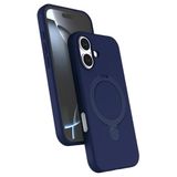 Coverzone iPhone 17 ile uyumlu Kılıf MagSafe ile uyumlu MP-Regal Katlanabilir Standlı El parmak geçmeli Kablosuz Şarj Destekli Lacivert
