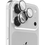 Coverzone İPhone 17 Pro / 17 Pro Max İle Uyumlu Kolay Kurulum Aparatlı Gerçek Safir Çizilmeye Ve Darbelere Dayanıklı Şık Kamera Lens Koruyucu Cam Gümüş CS-1