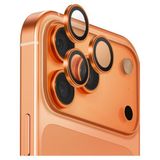 Coverzone İPhone 17 Pro / 17 Pro Max İle Uyumlu Kolay Kurulum Aparatlı Gerçek Safir Çizilmeye Ve Darbelere Dayanıklı Şık Kamera Lens Koruyucu Cam Turuncu CS-1