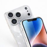 Coverzone İPhone 17 Pro İle Uyumlu Full Kaplayan Yüksek Kalite Özel Üretim Parlak Elmas İşlemeli Taşlı Kamera Lens Koruyucu, Lens Koruma CL-1 Gümüş
